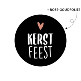 Sticker / Sluitsticker 'Kerst feest' (Rond 40mm) 10 stuks €0,99