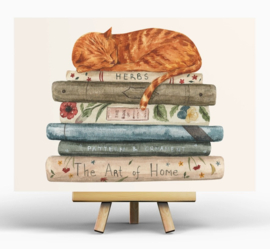 Penpaling Paula  - Books & Cat