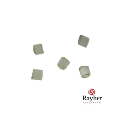 Antiek groene glasstift rocailles transparant 2x2 mm van Rayher.