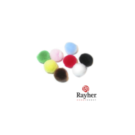 Pompon mix 15 mm from Rayher, 10 pieces