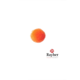 Oranje pompon 10 mm van Rayher