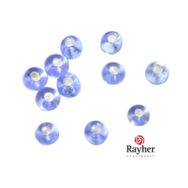 Lichtblauwe rocaille met zilverkern 2,6 mm van Rayher
