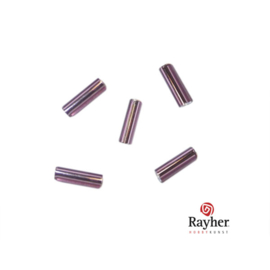 Donker lila glasstift 7/2 mm met zilverkern van Rayher