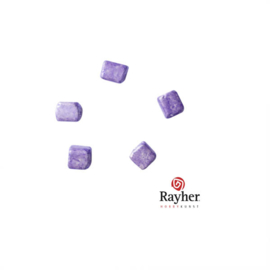 Purple metallic square rocailles 3,4 x 3,4 mm from Rayher
