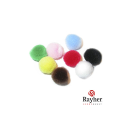 Pompons gemengd 20 mm van Rayher, 10 stuks