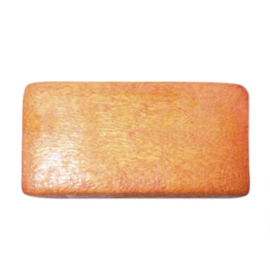 Oranje platte houten kraal