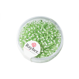 Light Green Rocaille 2,6 mm with Silverkern from Rayher