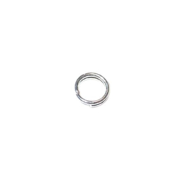 Zilverkleurige Dubbele ring 6 mm