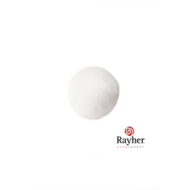 Witte pompon 15 mm van Rayher