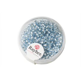 Light Blue Rocaille with Silverkern 2,6 mm from Rayher