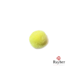 Yellow pompon 15 mm from Rayher