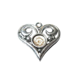 Metalen hart geschikt voor plakparel of plaksteen van 7 mm.