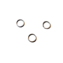 Oud zilverkleurige dubbele ring 5 mm