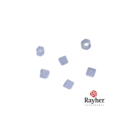 Middelblauwe glasstift rocaille transparant 2x2 mm van Rayher.