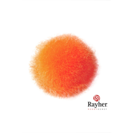 Oranje pompon 25 mm van Rayher