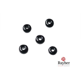 Zwarte indianenkraal 4,5 mm, Rocaille van Rayher