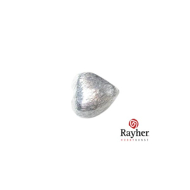 Zilveren hart kraal 8x8 mm