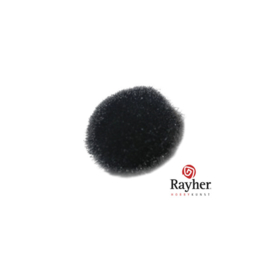 Zwarte pompon 20 mm van Rayher