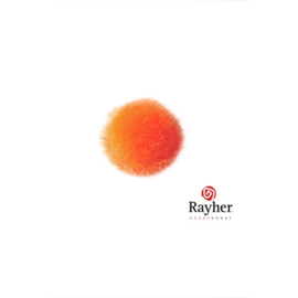 Oranje pompon 15 mm van Rayher