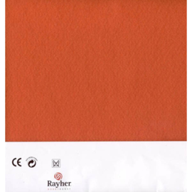 Oranje textielvilt soft 30 x 45 cm van Rayher