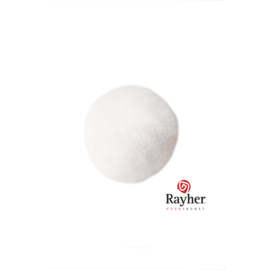 Witte pompon 20 mm van Rayher