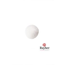 Witte pompon 10 mm van Rayher