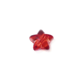 Rode polyester kraal in vorm van ster