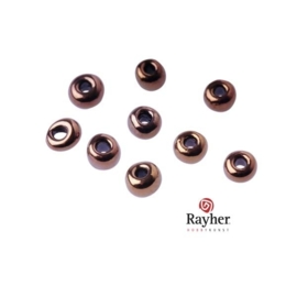 Koperkleurige rocaille met zilverkern 2,6 mm van Rayher