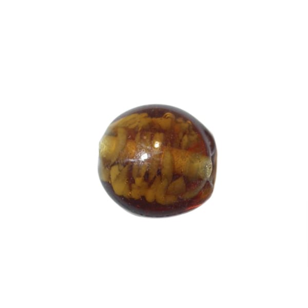 round flat glass beads