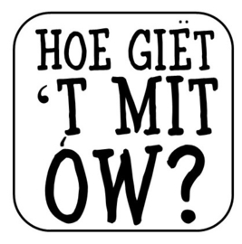 Onderzetter "Hoe giët..."