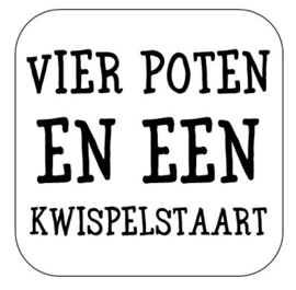 Onderzetter "Vier poten ..."