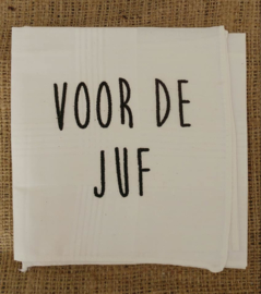 Zakdoek "Voor de juf"