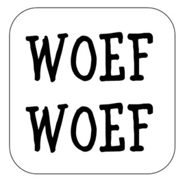 Onderzetter "Woef woef"