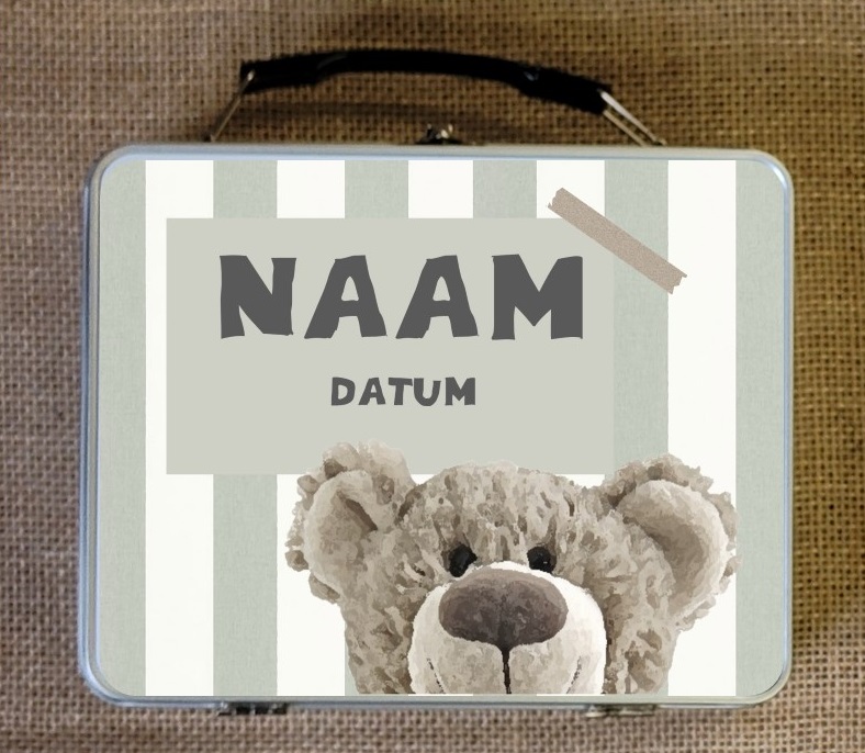 Koffertje met naam beer