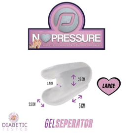 PClinic No Pressure Siliconen Gel Seperator Maat L per Paar