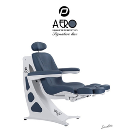 Pedicure Behandelstoel Aero in Blauw + gratis  Beugel voor Opvangschaal
