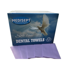 Medisept Dental Towels Soft Tone Kleur Paars Extra Zachte Kwaliteit 125 stuks