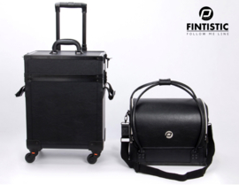 FINTISTIC ZWARTE VISAGIE KOFFER CLINIC CLUB FOLLOW ME LINE ZEER LUXE HOOG MODEL