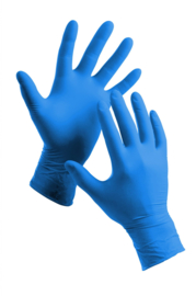 Nitrile Handschoenen, Small, blauw, 100 stuks