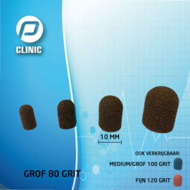 Slijpkapje / Schuurkapjes Rond 10 mm Kunststof blauw 80 Grit ( Middel )