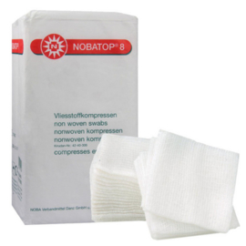 Nobatop non-woven gaaskompres 4-laags 10x10cm 200 stuks