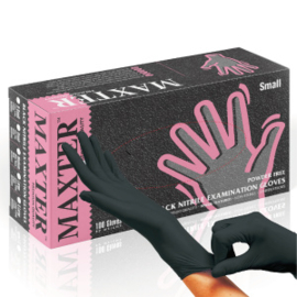 Soft Nitrile Handschoenen Maat XS Zwart, 100 stuks MAXTOR