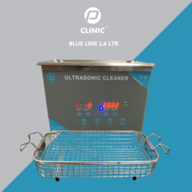 P CLINIC BLUE LINE RVS ULTRASOON REINIGER 1.6 LTR MET 30 MINUTEN TIMER & VERWARMING 1 JAAR GARANTIE