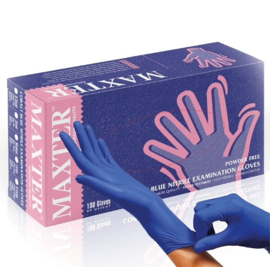 Nitrile Handschoenen Medium, blauw, 100 stuks