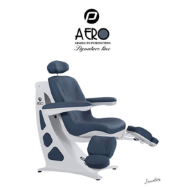 Pedicure Behandelstoel Aero in Blauw + gratis  Beugel voor Opvangschaal
