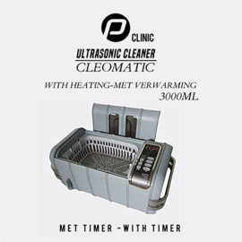 PClinic Ultrasoon “Cleomatic 3000” met Verwarming en Timer+ gratis 1 liter ultrasoonvloeistof