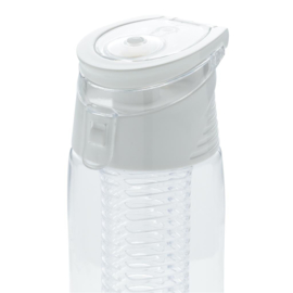 Afsluitbare waterfles met infuser, wit