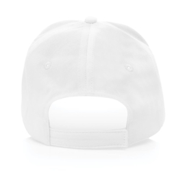 Impact 5 panel 190gr gerecycled katoenen cap, AWARE™ tracer, wit