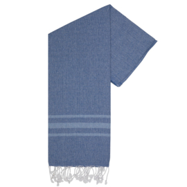 Vibe Hammam handdoek - Royal blue & Light blue