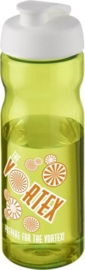 Rpet Sportbidon H2o met flipcapdeksel, lime - wit